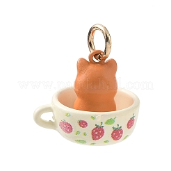 Pendentifs en laiton peints à la bombe et imprimés aux UV&nbsp;KK-CBA6775-01G