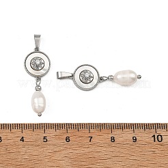 Anhänger aus natürlichen Süßwasserzuchtperlen mit Reisquasten&nbsp;PALLOY-JF05741-02