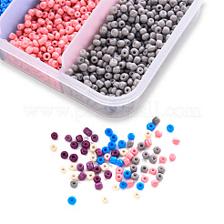 90g 5 Farben 12/0 Backfarbe Glas Saatperlen&nbsp;SEED-YW0001-14A