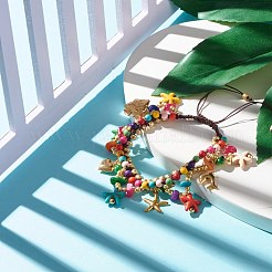 Bracciale con perline intrecciate a tema animale dell'oceano&nbsp;X-BJEW-JB07285