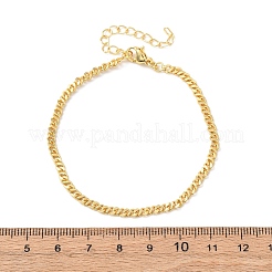 Panzerkettenarmbänder aus Messing für Damen&nbsp;BJEW-C140-14G