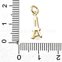 Breloques en laiton avec zircone cubique de micro pave&nbsp;X-KK-P295-45G