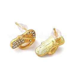 Pendientes tipo chanclas de aleación con cristales y rhinestone&nbsp;FS-WGD6AB8-01