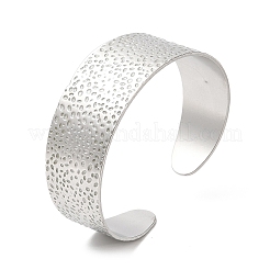 Bracelets manchettes larges ouverts en acier inoxydable 304 anti-ternissement&nbsp;BJEW-L682-023P