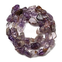 Fili di perline di quarzo lodolite viola naturale fantasma&nbsp;G-E483-69