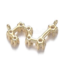 Anhänger aus mikroklarem Zirkonoxid aus Messing&nbsp;ZIRC-F120-019G-07