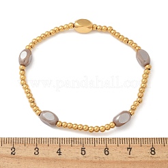 304 braccialetti elastici in acciaio inossidabile per le donne&nbsp;BJEW-M054-01G-01