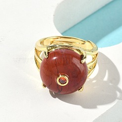 Bracciale aperto in ottone con micro pavé di zirconi cubici (colore casuale).&nbsp;RJEW-D347-02G