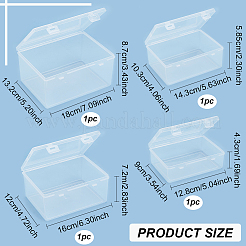 4 boîte de rangement de perles en plastique PP à double nœud&nbsp;CON-BC0007-32