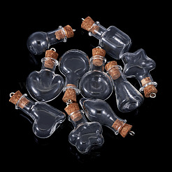 10 Stück 10 Stile Mini transparente Flaschenanhänger&nbsp;FIND-TA0008-30
