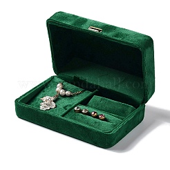 Rechteckige Aufbewahrungsboxen aus Eisen mit Samtüberzug für Schmucksets&nbsp;CON-K002-07D