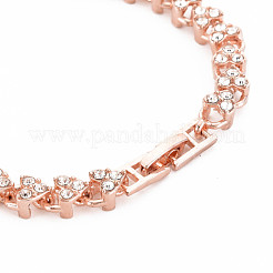 Bracciale tennis con strass di cristallo&nbsp;BJEW-N015-014RG