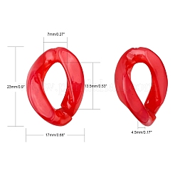 Nachahmung Gelee Acryl Verknüpfung Ringe&nbsp;OACR-S036-001A-E