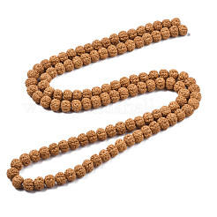 Ungefärbte natürliche Rudraksha-Perlen&nbsp;WOOD-Q047-01B-01