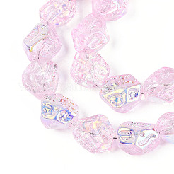 Brins de perles de verre électrolytiques transparentes&nbsp;GLAA-T023-41A-04