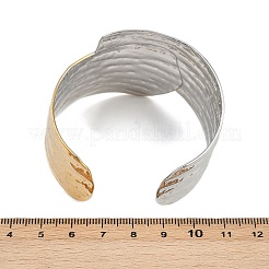 Brazaletes de acero inoxidable 304 para mujer&nbsp;BJEW-G757-12GP