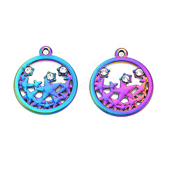 Regenbogenfarbene legierung anhänger&nbsp;PALLOY-T054-161
