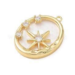 Pendentifs en laiton zircon cubique transparent&nbsp;KK-F939-07A-G