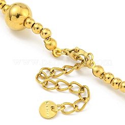 Collane con perle rotonde in acciaio inossidabile 304 e acciaio inossidabile 201 e plastica per le donne&nbsp;NJEW-G144-01B-G