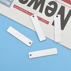 Anlaufgeschützte 201 Edelstahl Rechteck Prägung Blanko Anhänger&nbsp;X-STAS-R064-15B