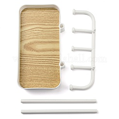 Espositore per gioielli in plastica con vassoio in legno&nbsp;AJEW-Z032-02B