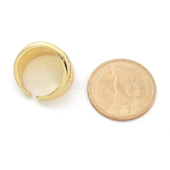 Offene Manschettenfingerringe aus Messing mit Mikropflaster und Zirkonia für Damen&nbsp;RJEW-M028-81G