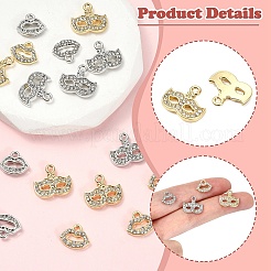 8 stücke 4 stile legierung strass anhänger&nbsp;ALRI-YW0001-36