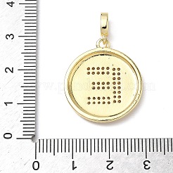 Latón micro pavimenta claro colgantes de circonio cúbico&nbsp;KK-L253-17G-E