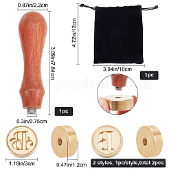 2 Stück 2 Stile Messingstempelköpfe&nbsp;DIY-CP0007-67