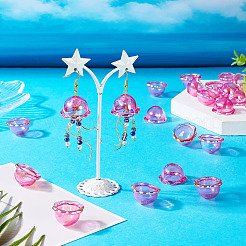 30 capuchon de perles en acrylique plaqué UV.&nbsp;PACR-TA0001-20A