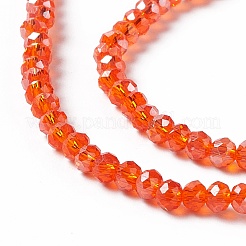 Chapelets de perles en verre électroplaqué&nbsp;LS-EGLA-R048-2mm-21