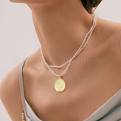 8 pendentif médaillon en laiton de 4 couleurs&nbsp;KK-CA0002-85