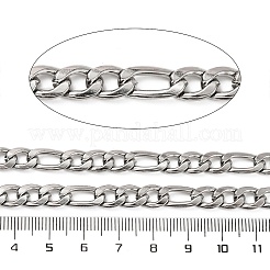 Anlaufgeschützte Figaroketten aus Edelstahl 304&nbsp;CHS-E007-01P