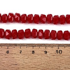 Chapelets de perles en verre opaques&nbsp;GLAA-Q114-01A-B04