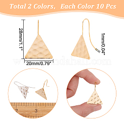 20pcs 2 ganchos de pendiente de latón de colores&nbsp;KK-AR0002-97
