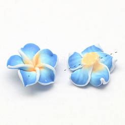 Argilla polimerica artigianali 3 d Plumeria fiore perline&nbsp;CLAY-Q192-30mm-M