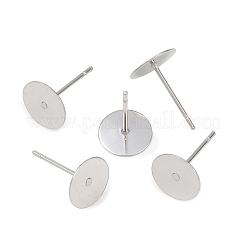 Anlaufgeschützte Ohrstecker aus flachem&nbsp;A-STAS-S028-37