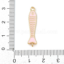 Ciondoli a forma di pesce in ottone smaltato&nbsp;KK-L255-15G-03