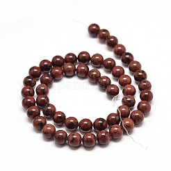 Natürliche Mahagoni Obsidian runde Perle Stränge&nbsp;X-G-P072-44-8mm