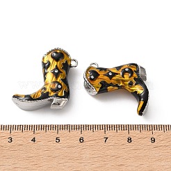 Ciondoli in acciaio inossidabile 304 smaltato con strass&nbsp;SA-L002-21P-01