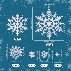 Weihnachts-Sets zur Herstellung von Schneeflockenanhängern und Cabochons aus Kunststoff&nbsp;DIY-SC0026-70