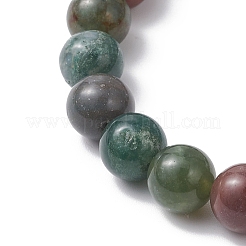 Bracelets extensibles en perles d'agate indienne naturelle pour femmes et hommes&nbsp;BJEW-JB12690