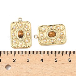 Facettierte natürliche Tigerauge Anhänger&nbsp;STAS-C134-26G