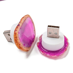 Gefärbte und erhitzte natürliche Achatscheibe als USB-Nachtlicht-Dekoration&nbsp;G-Q170-01