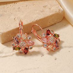 Orecchini a cerchio in ottone con fiori chic&nbsp;FW7002