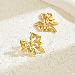 Boucles d'oreilles à tige en acier inoxydable Sweet 201 en forme de nœud papillon&nbsp;SK0525-3