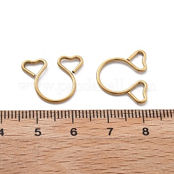 Anillos nasales con clip de corazón de acero inoxidable 304&nbsp;AJEW-A062-01A-G