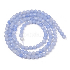 Rangs de perles en agate dentelle bleue synthétique teinte&nbsp;GG-CBA0389-A02-3mm
