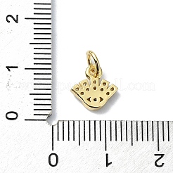Breloques en laiton avec micro pavé de zircone cubique sur le thème des yeux&nbsp;KK-H475-58G-02