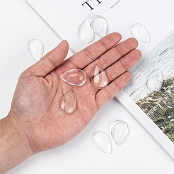 Cabochons en verre goutte à goutte transparent&nbsp;X-GGLA-R024-30x20